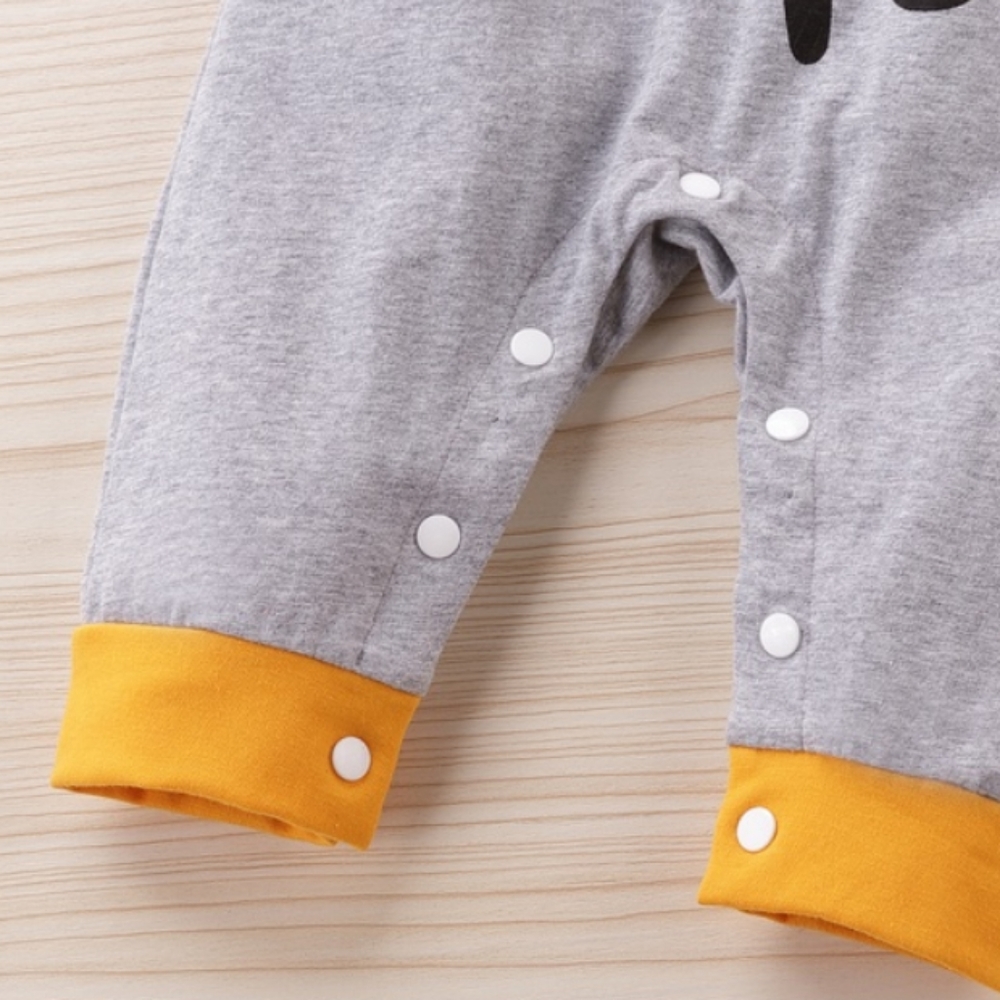 Baby LIL BRO Letter Striped Hooded Jumpsuit - Picture 7 of 7